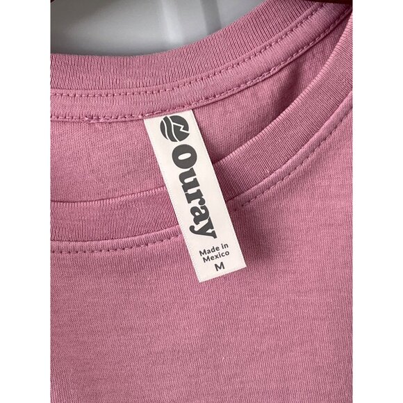 Ouray Tee Shirt Size Medium Breckenridge Colorado Mineral Wash Pink Nectar NEW - Picture 5 of 6